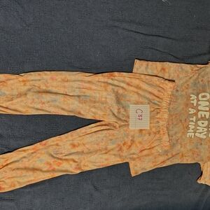 Cat & Jack Orange Tie-Dye Pajama Set